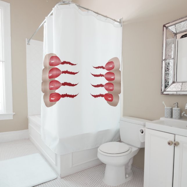 Vampire finger V.2 Shower Curtain (In Situ)