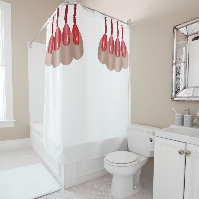 Vampire finger V.2 Shower Curtain (In Situ)