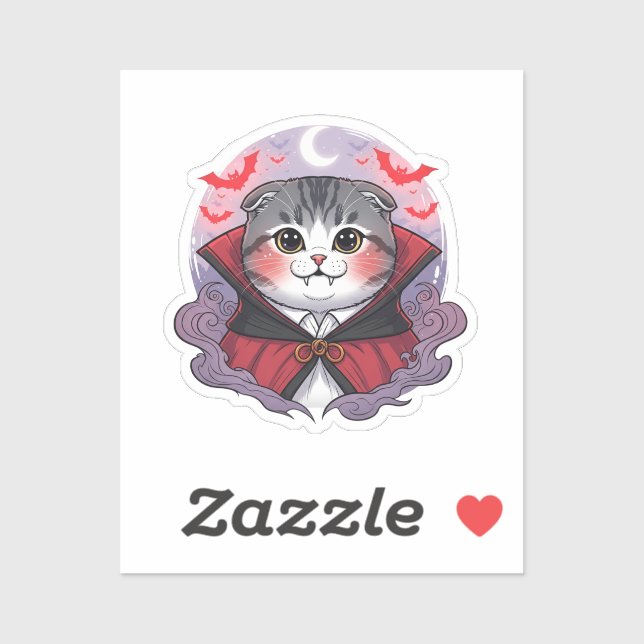 Vampire Fold – Cute Scottish Fold Vampire Cat Hall (Sheet)