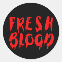 Vampire Fresh Blood Halloween drinks label
