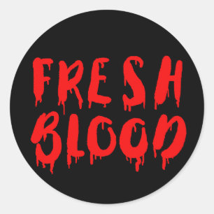 Vampire Fresh Blood Halloween drinks label