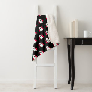 Vampire Ghosts on Black Sherpa Blanket