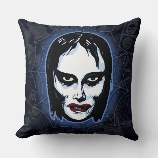 Vampire Girl (horror) Cushion (Front)