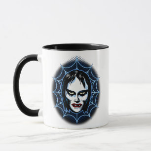 Vampire Girl Vintage Monster Mask Horror Two-Tone Mug