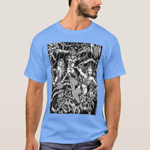 VAMPIRE GIRLS NOSFERATU HORROR Vintage Undead Illu T-Shirt