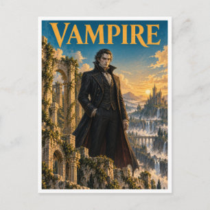 Vampire, Gothic Fantasy Monster Postcard