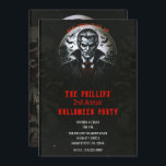 Vampire & Gothic Skulls Halloween Party Invitation<br><div class="desc">Customise for any event</div>