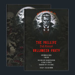 Vampire & Gothic Skulls Halloween Party Invitation<br><div class="desc">Customise for any event</div>