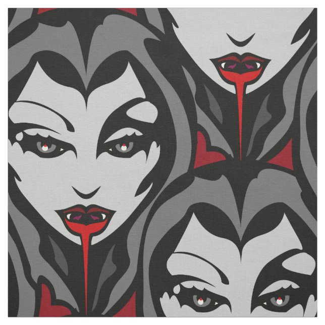 Vampire Halloween Fabric Halloween Fabrics Custom (Swatch)