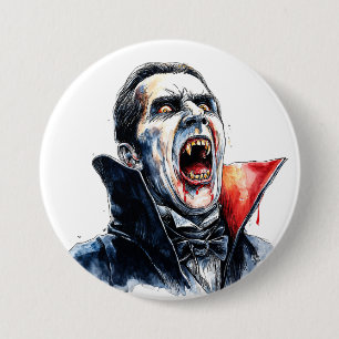 Vampire Halloween Gothic Red Black 7.5 Cm Round Badge