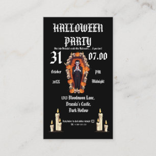  Vampire. halloween party- Black Invitation card