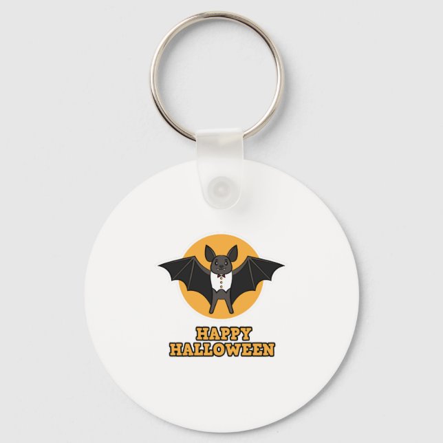 Vampire Halloween Party - Happy Halloween Key Ring (Front)