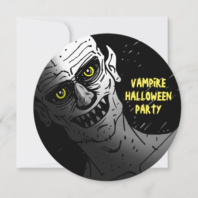 Vampire Halloween Party Invitation (Front)