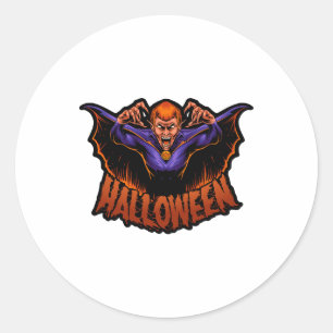 vampire halloween t shirt halloween classic round sticker