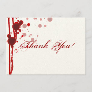 Vampire Halloween Wedding Thank You Fake Blood Red