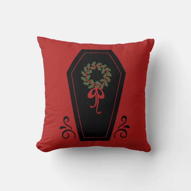 Vampire Holiday Coffin Cushion (Front)