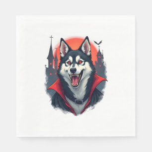 Vampire Husky Bite Napkin