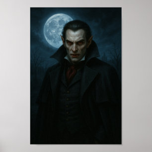 Vampire in the Moonlight – Elegance with a Bite Poster