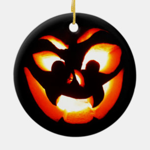 Vampire Jack-O-Lantern Ceramic Tree Decoration