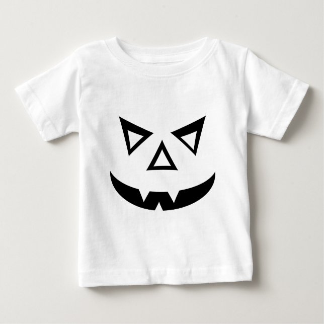 Vampire Jack-o-Lantern Face Baby T-Shirt (Front)