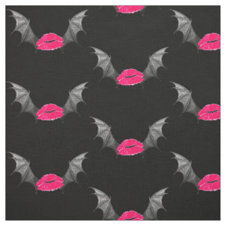 Vampire Kiss Demon Wing Goth Art Fabric