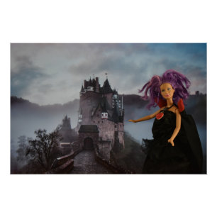 Vampire leaving her castle poster
