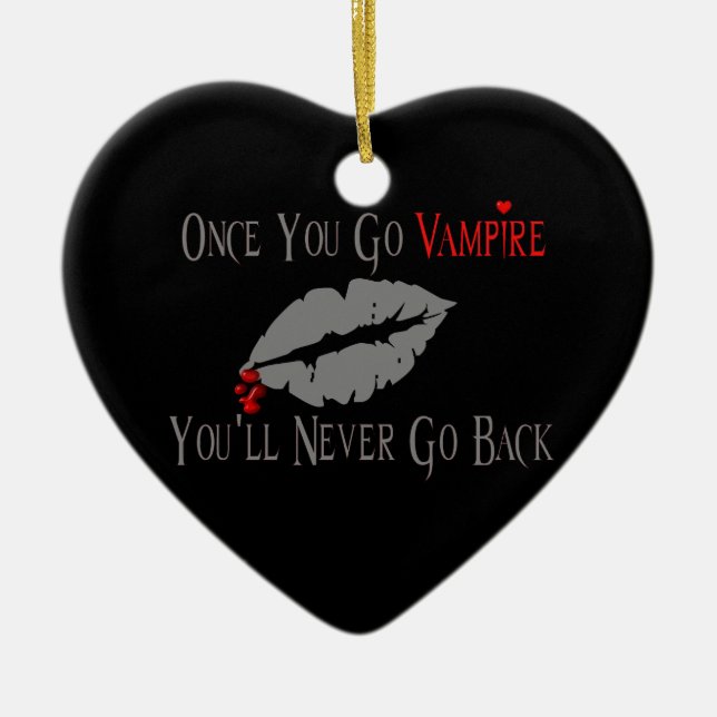 Vampire Love Ceramic Tree Decoration (Front)