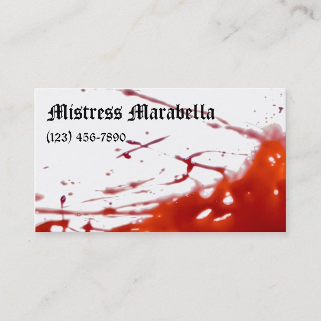 Vampire Mistress Bloody Business Card (Front)