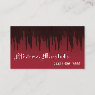 Vampire Mistress Bloody Business Card