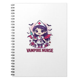 Vampire Nurse Shirt � Funny Halloween Medical Work Notebook