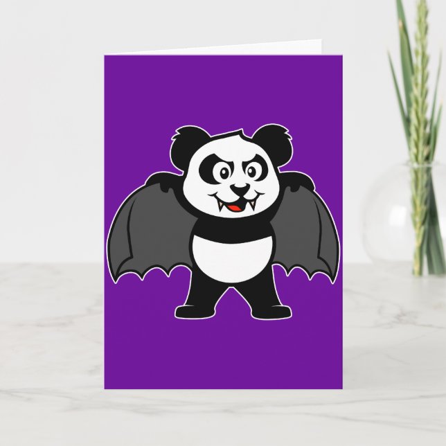 Vampire Panda Holiday Card (Front)