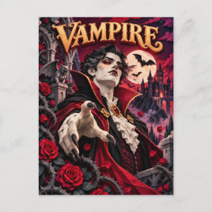 Vampire, Paper Cut Monster Postcard
