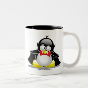 Vampire Penguin Two-Tone Coffee Mug