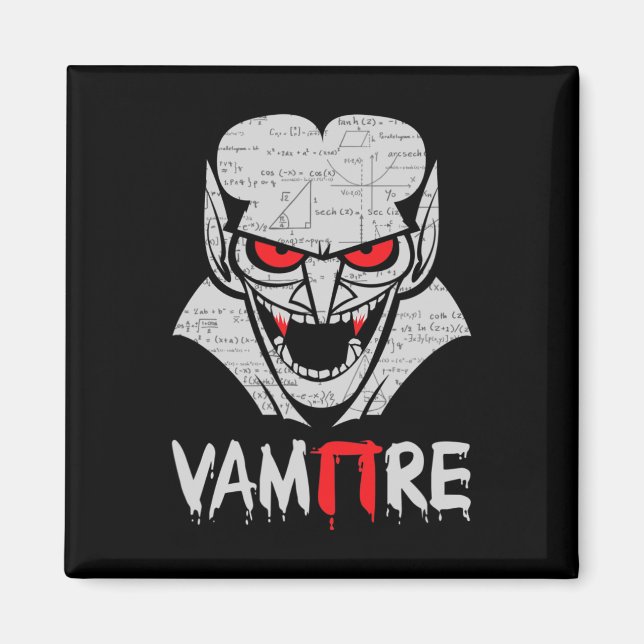Vampire Pi Halloween Costume Funny Math Science Te Magnet (Front)