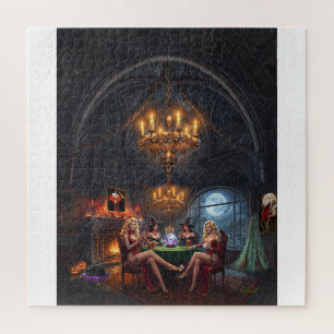 Vampire Poker Girls Just Wanna Have Fun Jigsaw Puzzle