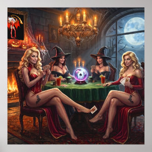 Vampire Poker Girls Just Wanna Have Fun Poster