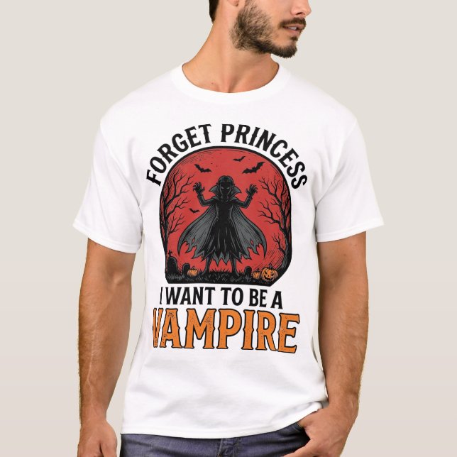 Vampire Princess Shirt Spooky Retro Halloween Desi (Front)
