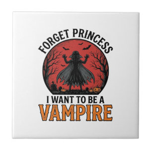 Vampire Princess Shirt Spooky Retro Halloween Desi Tile