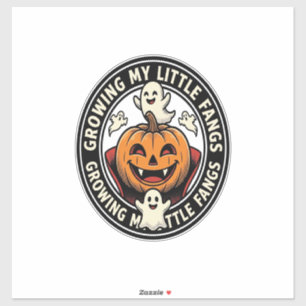 Vampire Pumpkin Badge Growing My Little Fangs_1