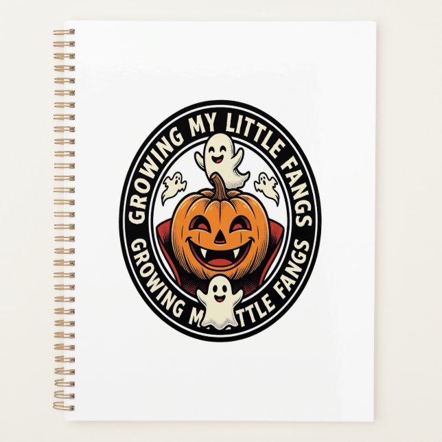 Vampire Pumpkin Badge Growing My Little Fangs_1 Planner (Front)
