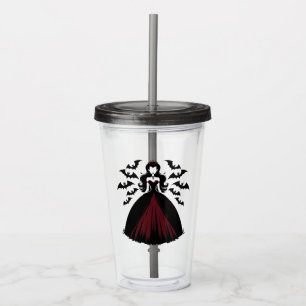 Vampire Queen Halloween Acrylic Tumbler
