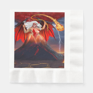 Vampire Rebel Girl: Volcano Escape Napkin