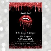 Vampire red glitter lips adult Halloween party