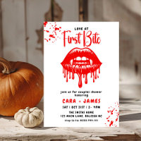 Vampire Red Lips Halloween Couples Shower