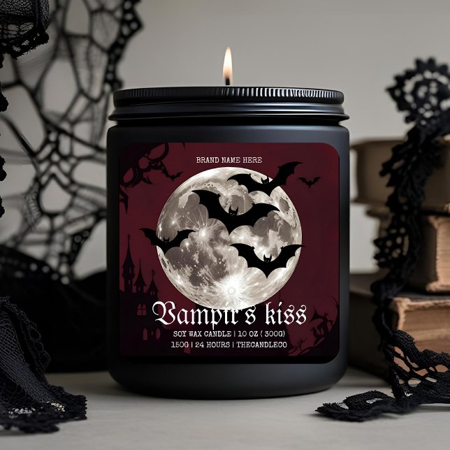 Vampire’s Kiss Halloween Candle Label (Creator Uploaded)