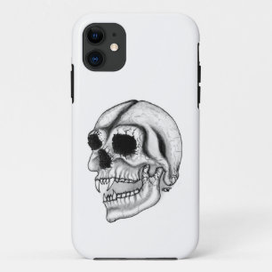 Vampire skull black and white Design Case-Mate iPhone Case