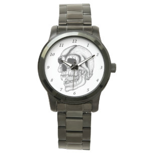 Vampire Skull black and white Design Watch
