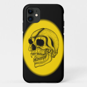 Vampire skull black and yellow Design Case-Mate iPhone Case