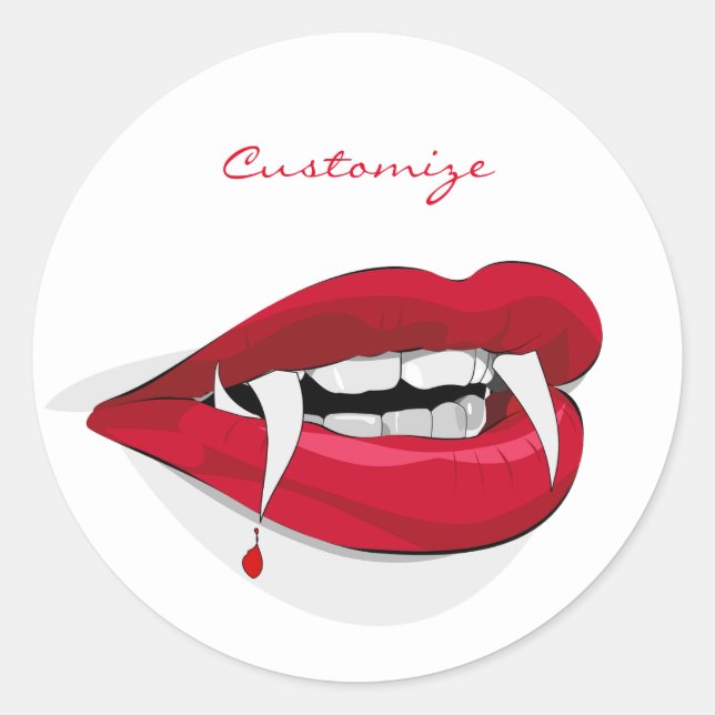 Vampire Smile Thunder_Cove Classic Round Sticker (Front)