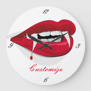 Vampire Smile Thunder_Cove Large Clock
